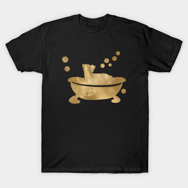 Cairn Terrier Bathtub T-Shirt by BittenByErmines